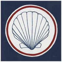 Summer Shells II Nautical -Paper Art-26"x26"