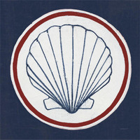 Summer Shells II Nautical -Paper Art-38"x38"