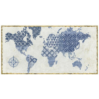 Indigo Gild Map Maki -Paper Art-26"x14"