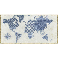 Indigo Gild Map Maki -Paper Art-50"x26"