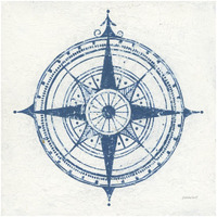 Indigo Gild Compass Rose II -Paper Art-32&quotx32"