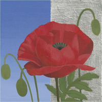 Poppy -Paper Art-38"x38"