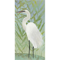 Egret by the Shore II -Paper Art-20"x38"