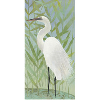 Egret by the Shore II -Paper Art-32"x62"