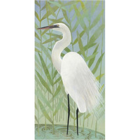 Egret by the Shore II -Paper Art-38"x74"