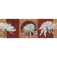 Morning Chrysanthemums V -Paper Art-38"x14"