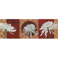 Morning Chrysanthemums V -Paper Art-74"x26"