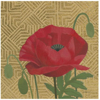 Poppy with Pattern -Paper Art-20"x20"