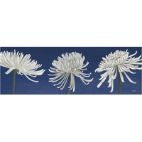 Morning Chrysanthemums V Indigo -Paper Art-74&quotx26"