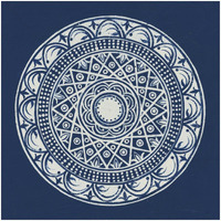 Seville III Dark Blue FB -Paper Art-32"x32"