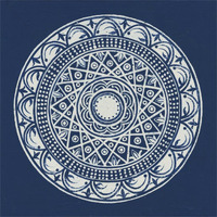 Seville III Dark Blue FB -Paper Art-38"x38"