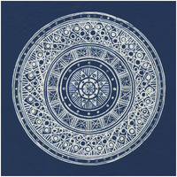 Seville IV Dark Blue FB -Paper Art-32"x32"