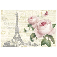 Roses in Paris I -Paper Art-26"x18"