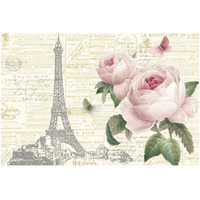 Roses in Paris I -Paper Art-32"x22"