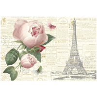 Roses in Paris II -Paper Art-20"x14"