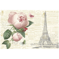 Roses in Paris II -Paper Art-50"x34"