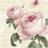 Roses in Paris VI -Paper Art-32"x32"