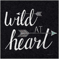 Wild at Heart Black -Paper Art-26&quotx26"