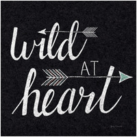 Wild at Heart Black -Paper Art-32"x32"