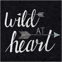 Wild at Heart Black -Paper Art-42"x42"