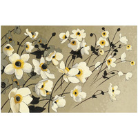 Anemones Japonaises Blancs -Paper Art-50"x34"