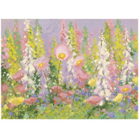 Garden Pastels I -Paper Art-50"x38"