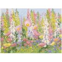 Garden Pastels I Blue Sky -Paper Art-50"x38"