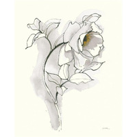 Carols Roses III Soft Gray -Paper Art-22"x26"