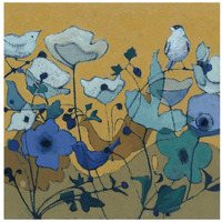 Birdy Birdy Royal Blue -Paper Art-20"x20"