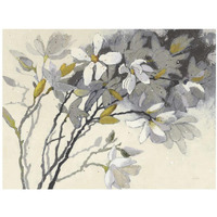 Magnolias Yellow Gray -Paper Art-26"x20"