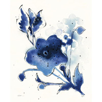 Independent Blooms Blue II -Paper Art-24"x30"