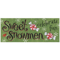 Sweet Snowmen Sign II -Paper Art-42&quotx18"