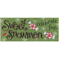 Sweet Snowmen Sign II -Paper Art-77"x32"