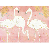 Flamingo Fever IV -Paper Art-18&quotx14"