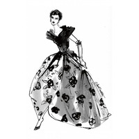 Fifties Fashion II -Paper Art-20.9"x32"