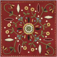 Festive Tiles IV Red WAL - PILLOW -Paper Art-32"x32"