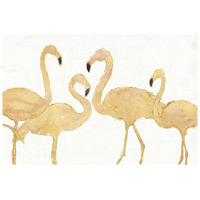 Flamingo Fever I no Splatter Gold -Paper Art-20"x14"