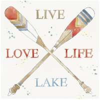 Lakehouse V Red -Paper Art-26"x26"