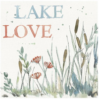 Lakehouse VI Red -Paper Art-26&quotx26"