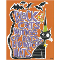 Bats and Black Cats II -Paper Art-18&quotx22"