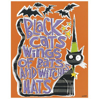 Bats and Black Cats II -Paper Art-22"x26"