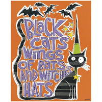 Bats and Black Cats II -Paper Art-24"x30"