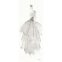 La Fashion II Gray -Paper Art-26"x62"