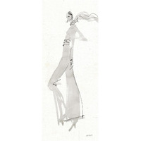 La Fashion III Gray -Paper Art-32"x77"