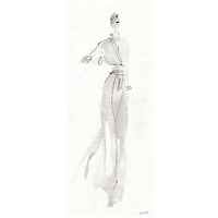 La Fashion IV Gray -Paper Art-22"x52"