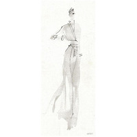 La Fashion IV Gray -Paper Art-32"x77"