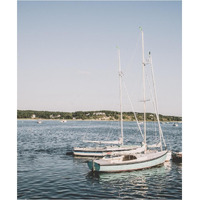 Cape Cod Sailboats -Paper Art-31.88"x38"