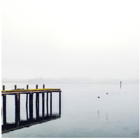 Foggy Pier -Paper Art-20"x20"