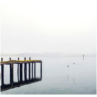 Foggy Pier -Paper Art-32"x32"