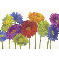 Colorful Gerbera Daisies -Paper Art-38"x26"